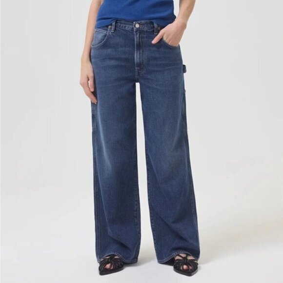 Agolde Magda Denim Carpenter in Darkness - Picture 2 of 13